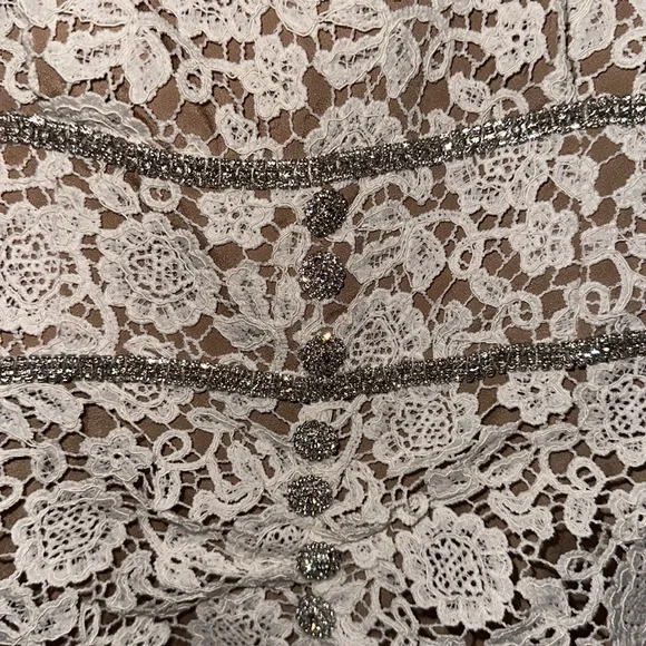 Self-Portrait White Lace Midi Dress - Picture 5 of 9